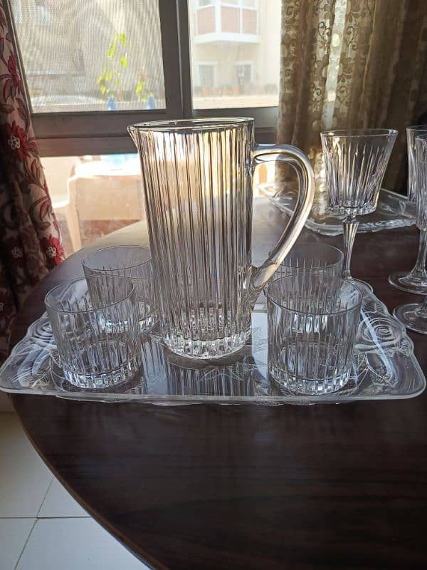 crystal jug with glasses(03002112474) 4