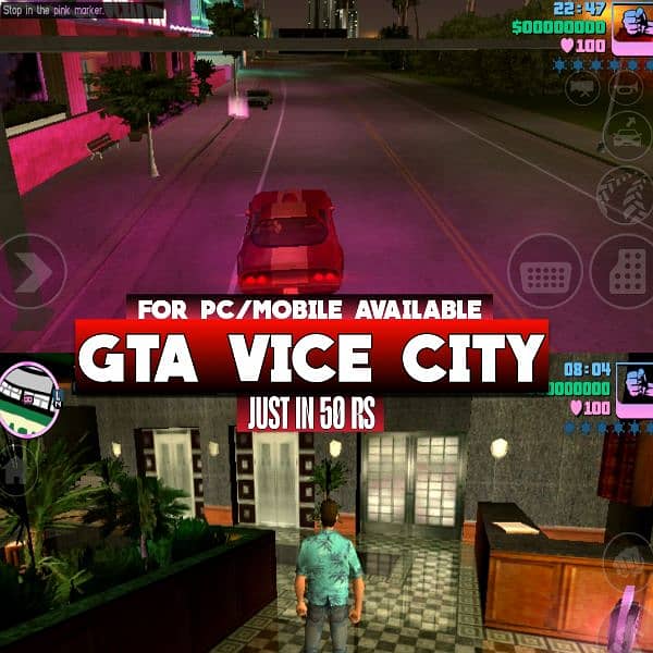 GTA Vice City Download For PC/Mobile Available. Just In 50 Rs. 0