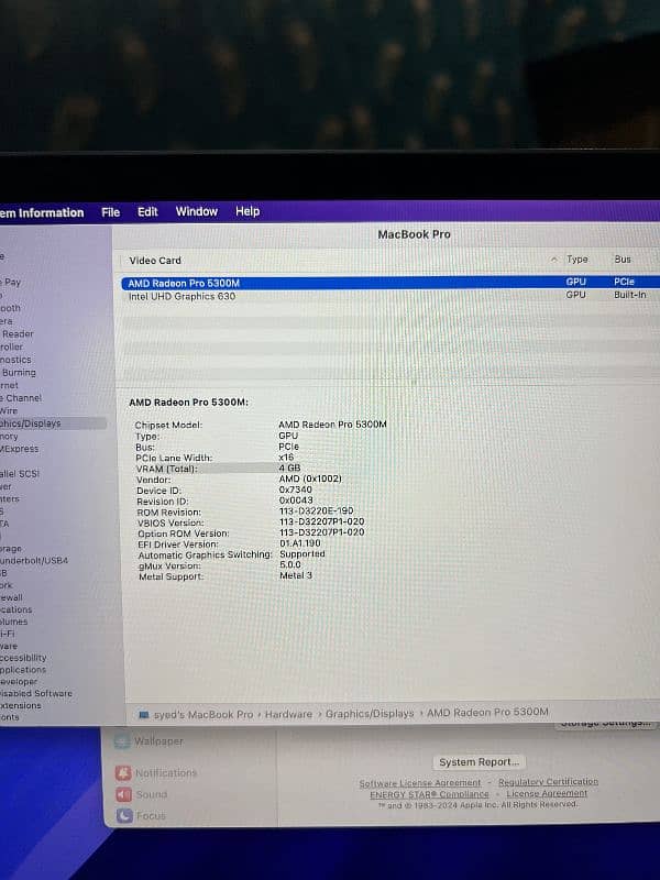 MacBook Pro 2019 i9 32 1TB 0