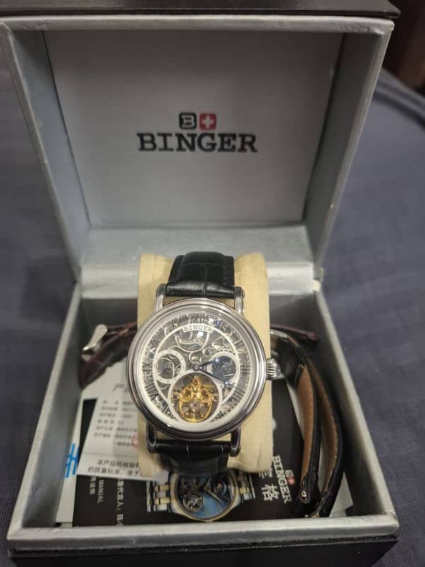 Binger Mechanical Automatic Tourbillon Watch Model B1171 1