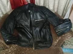 black leather jacket