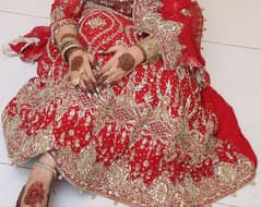 bridal dress red lehnga