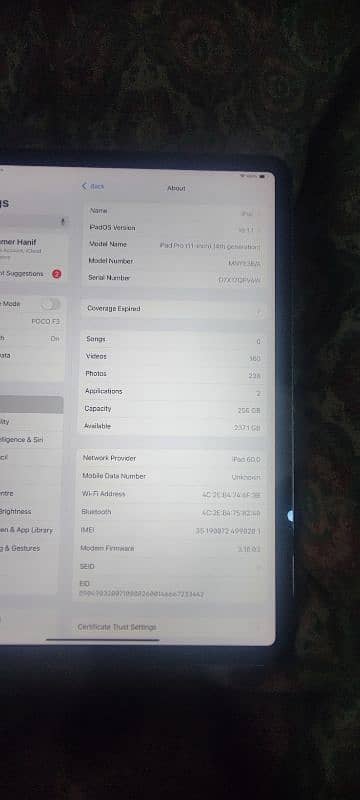 IPAD PRO M2  11 INCH 4 GENERATION 256 GB 0