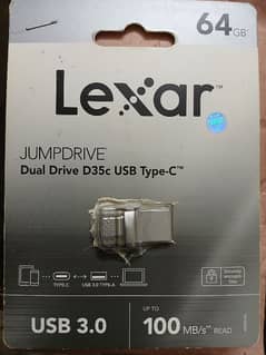 Lexar 2 in 1 USB, 64GB for sale