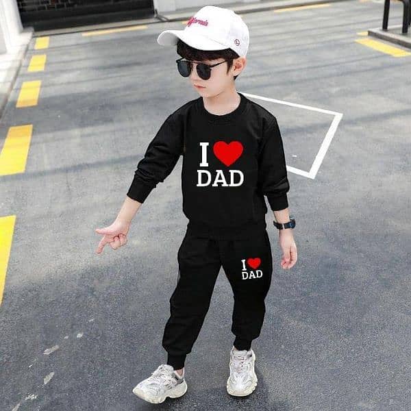 Boys Blended Printed Track Suit Set - 2 pcs 0