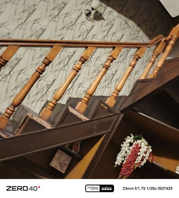 Beautiful and antique wooden stairs 0