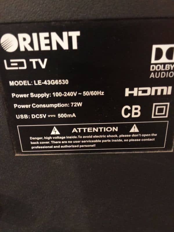 orient led 43 inches led neat condition 2