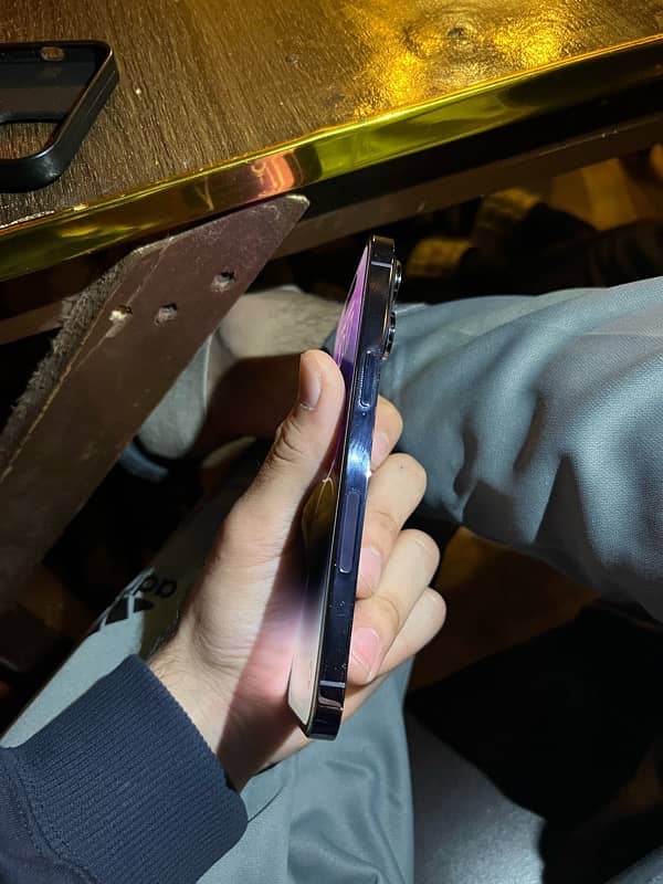 14 pro max jv 128gb 87% just phone purple colour 2