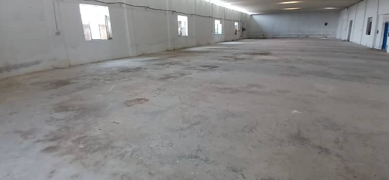 30000 sq. ft. Covered Neat and clean Factory available for Rent on Ferozepur road Lahore with 5 Pound Gas 5