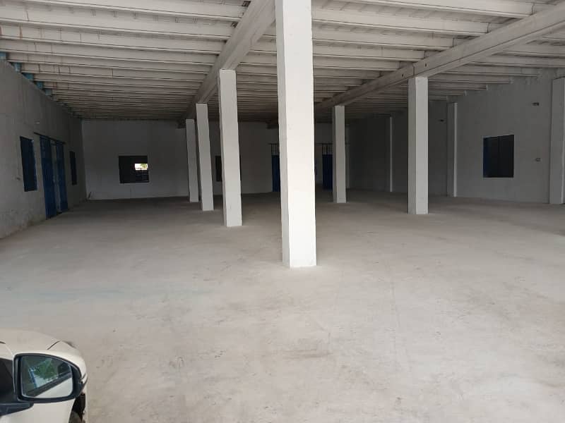 30000 sq. ft. Covered Neat and clean Factory available for Rent on Ferozepur road Lahore with 5 Pound Gas 7