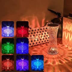 crystal rechargeable table lamp