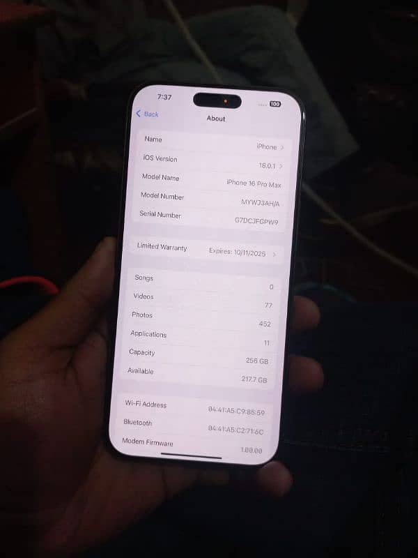 i phone 16 pro max 256gb hk modal 9