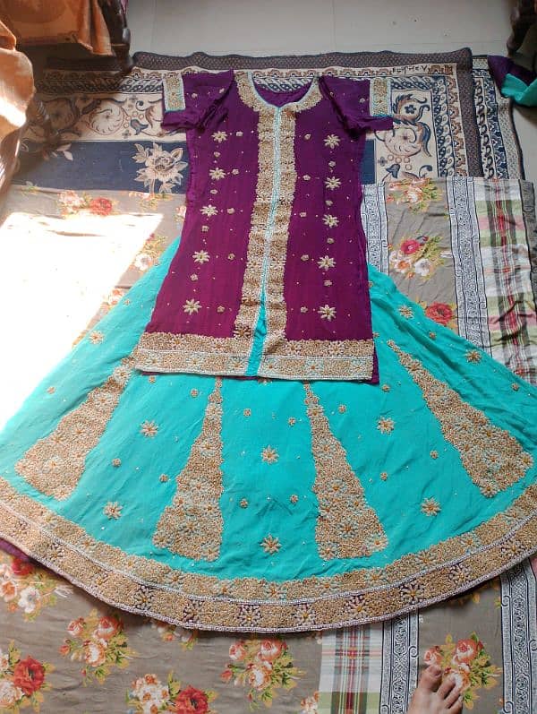 Heavy Bridal Sharara with Zarqoon Stones 1