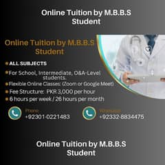 Online Tutor | Online tuition | School, College Tuition | MBBS Student