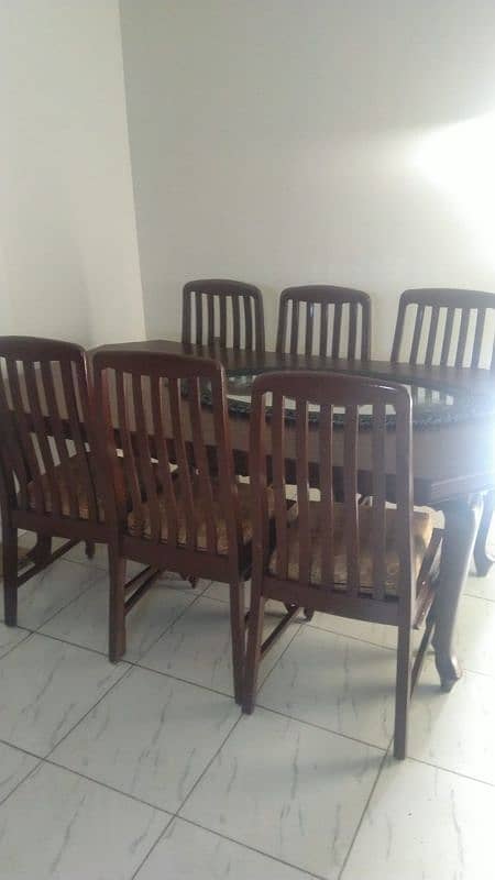 6 chairs big size dinning table 0