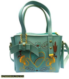 Women's Rexine Embroidered Hand Bag