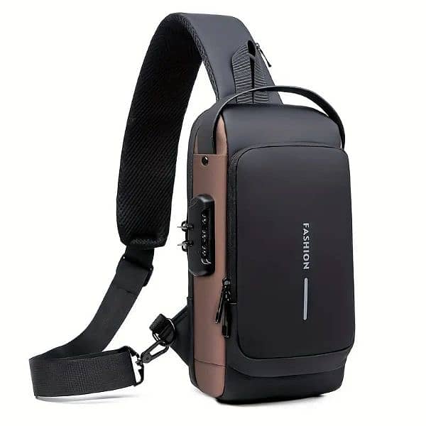 Men Sling Bag With Password Lock 1