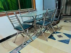 dinning table with 6 chairs  03115391419 price is final