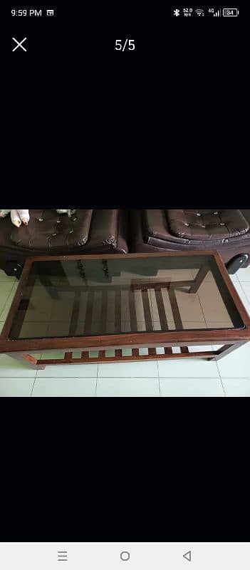 4 seater sofa with table 1