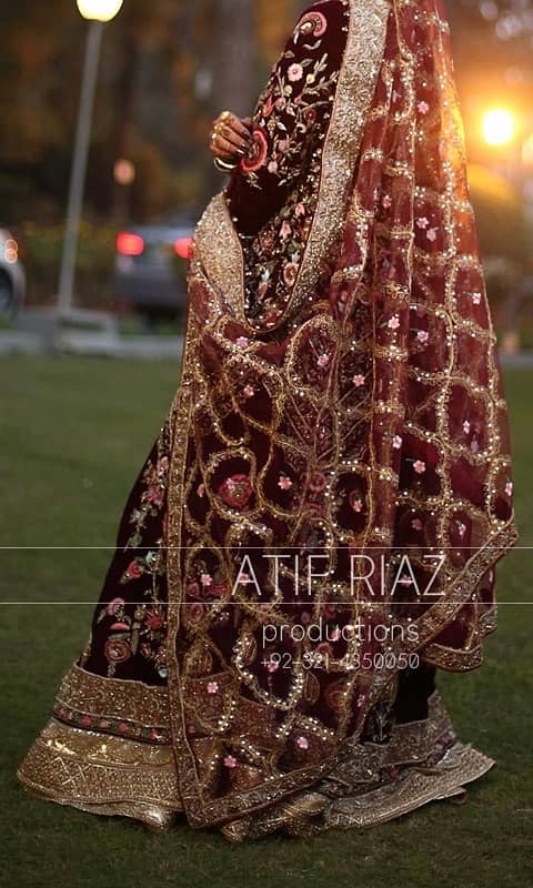 Bridal Wedding Dress - Lehna Velvet 2