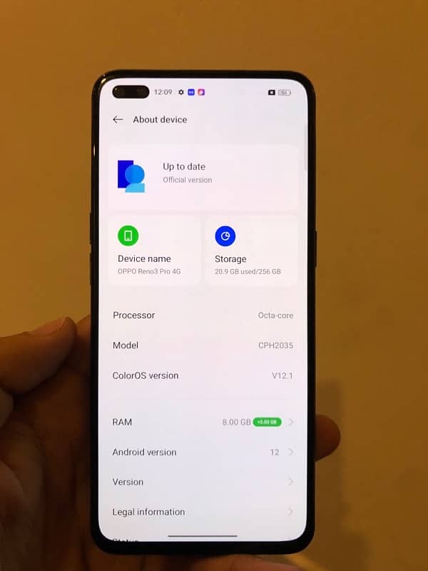 Oppo reno 3 pro 8/256gb PTA approved 1