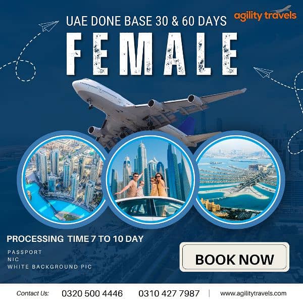 Umrah packages, Dubai visit visa female and investor visa 2