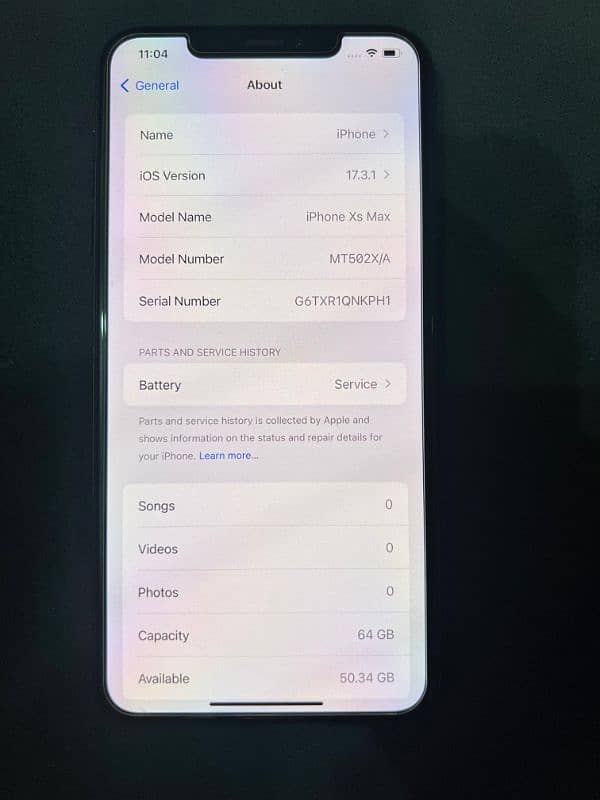 iPhone XS Max 64 GB PTA Approved 9