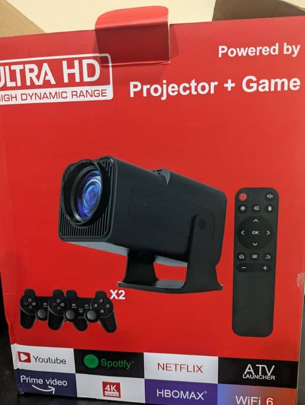 ULTRA HD 4K Projector With Game Controller x2 0