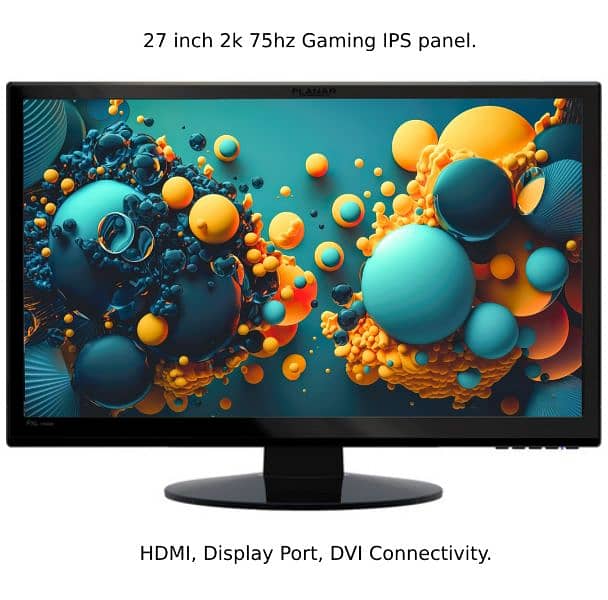 Gaming IPS 27" INCH 2k Quad HD LED MONITOR, 16:9 WQHD LCD A+ Panels 9