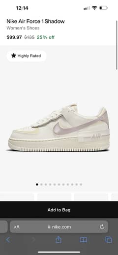 Nike Air Force 1 Shadow (Brand New)