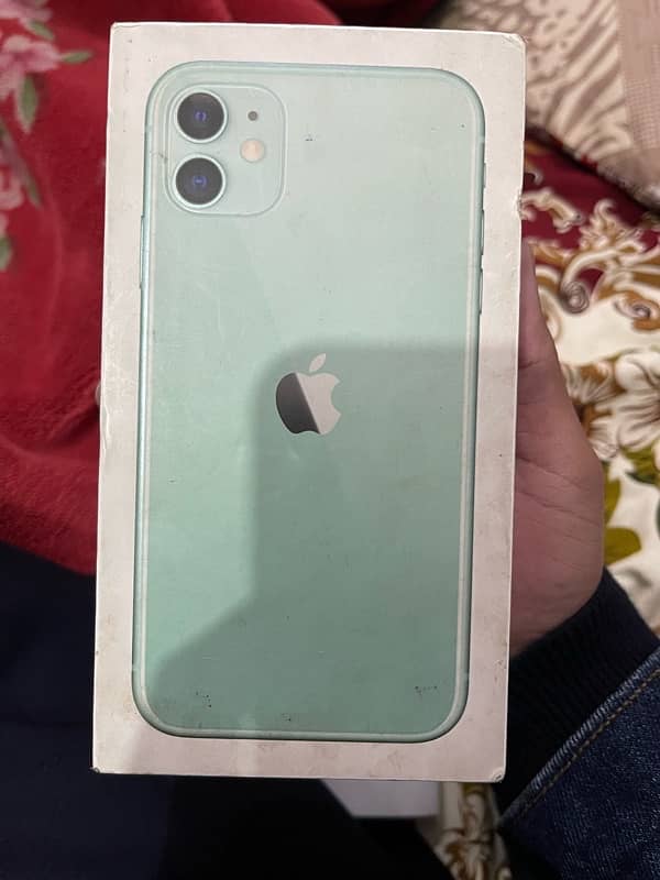 IPhone 11 green color duel sim physical pta approved with box 4