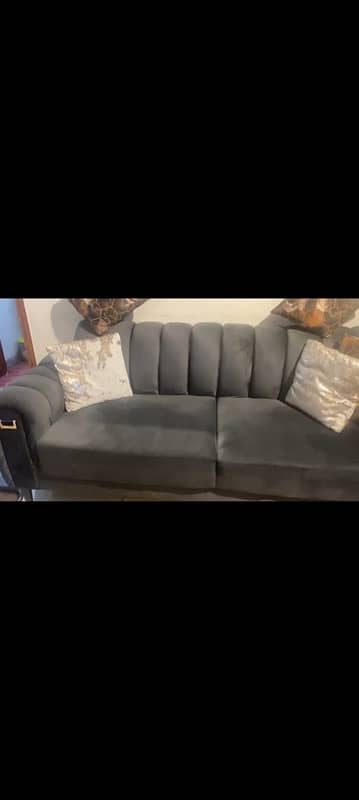 6seater velvet sofa set 3