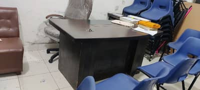 24 Class room Chairs, 1 office Table, 1 computer Table,  4 single sofy