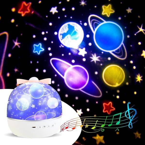 (nw000284) 360° Rotating Solar System Projector Night Light For Kids 3