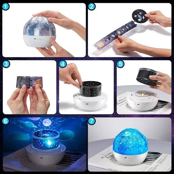 (nw000284) 360° Rotating Solar System Projector Night Light For Kids 4