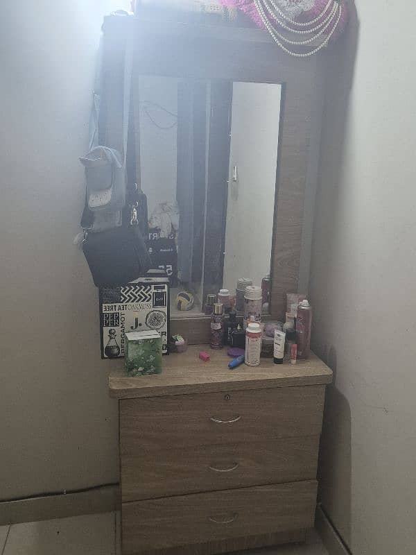 single bed with dressing table and wardrobe slightly used almost new 3