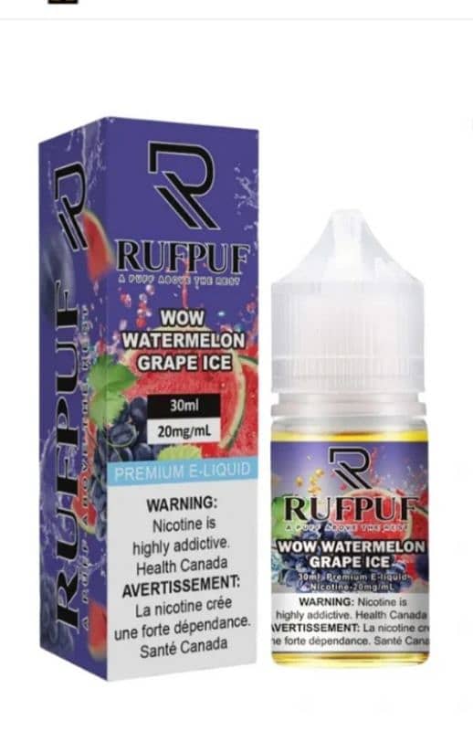 RufPuf Wow Watermelon Grape Ice E-liquid 30ml – (35mg] 0