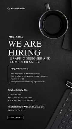 required 2 female staff for office