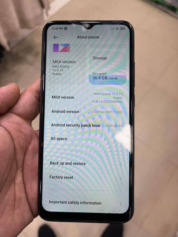 Redmi 9A 6/128 condition achi ha 5