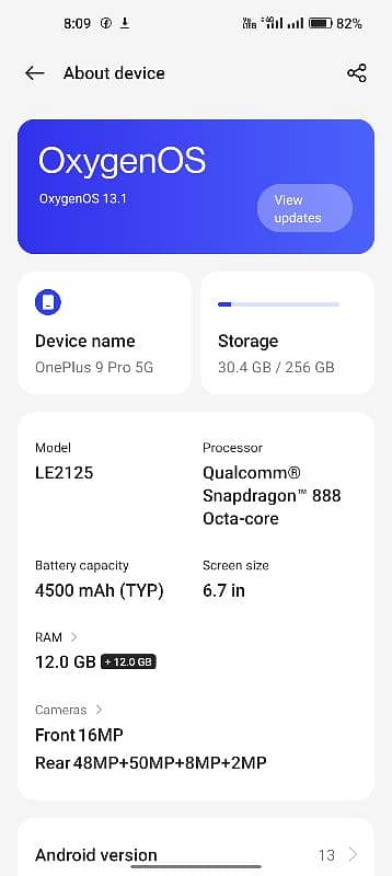 Exchange offer_OnePlus 9pro 5G sim aproved_12+256_snapdragn 888 7