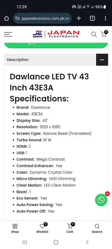 Dawlance Led 43 Inch 2