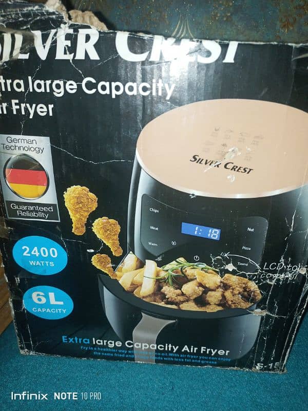 Silver crest air fryer 6L 9