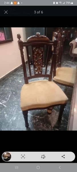 6 Chairs Dining Table  , Lush Condition 2