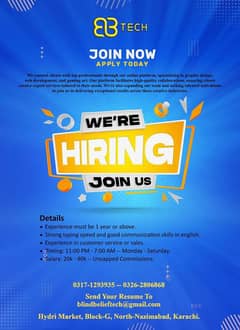 We are Hiring Sales Exclusive