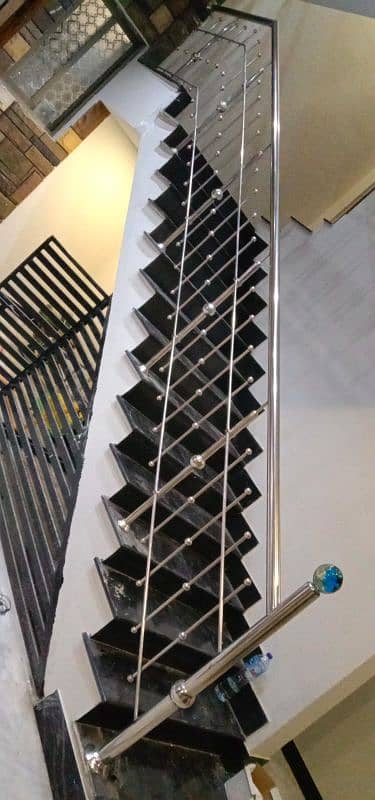 SS Stairs Railing, Glass Railing, CNC Cutting Railing, Jaffery Railing 7