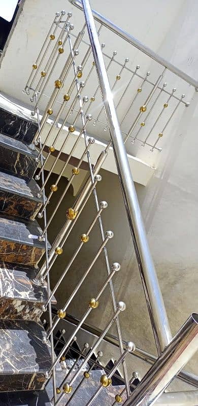 SS Stairs Railing, Glass Railing, CNC Cutting Railing, Jaffery Railing 10