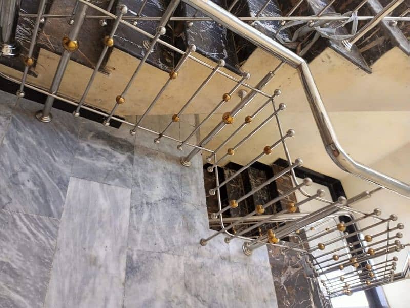 SS Stairs Railing, Glass Railing, CNC Cutting Railing, Jaffery Railing 11