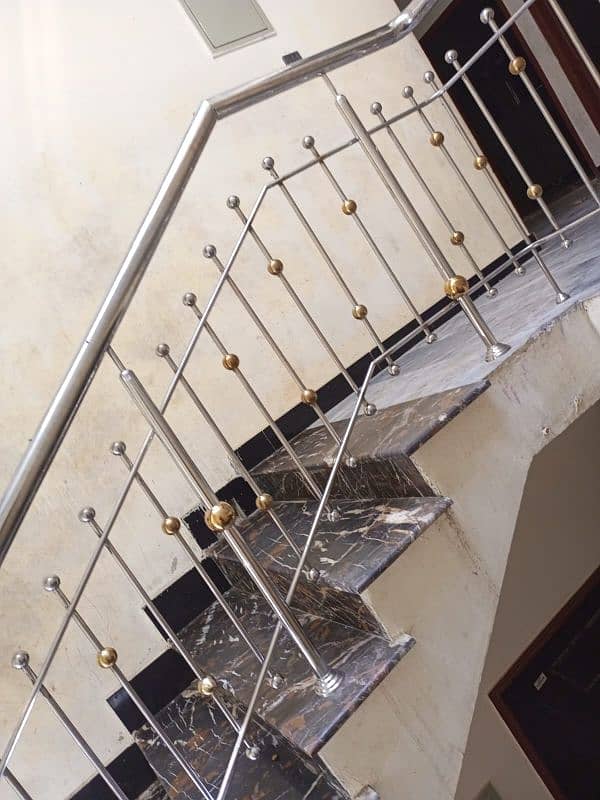 SS Stairs Railing, Glass Railing, CNC Cutting Railing, Jaffery Railing 12