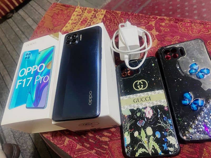 oppo f17pro 8/128 full box with charger box 2