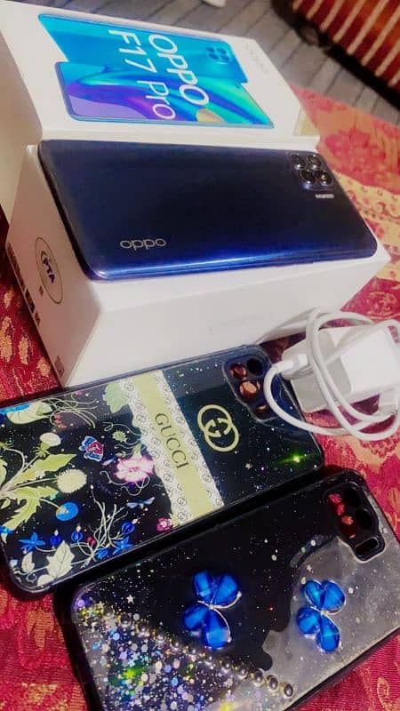 oppo f17pro 8/128 full box with charger box 3